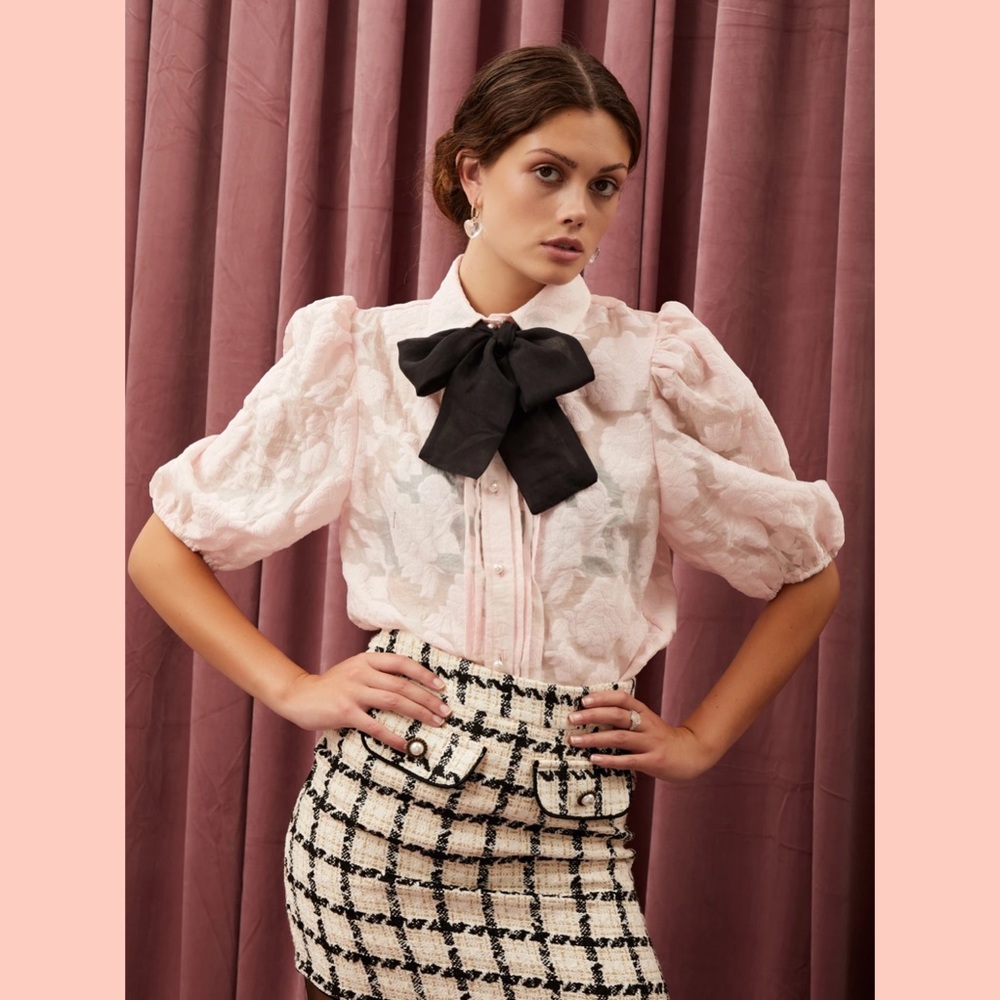 SISTER JANE APERITIF FLORAL PUFF SLEEVE BLOUSE